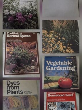 Vintage 70s garden, herb, self sustaining Books for homesteaders